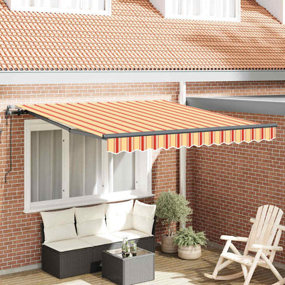 Vidaxl inklapbaar zonnescherm geel en oranje 350 x 250 cm