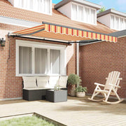 Vidaxl inklapbaar zonnescherm geel en oranje 350 x 250 cm - afbeelding 3