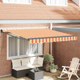 Vidaxl uitschuifbare luifel geel en oranje 350 x 250 x 165 cm - afbeelding 1