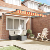 Vidaxl uitschuifbare luifel geel en oranje 350 x 250 x 165 cm - afbeelding 3