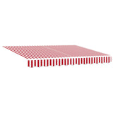 Vidaxl uitschuifbare luifel rood en wit 350 x 250 cm stof en aluminium - afbeelding 2