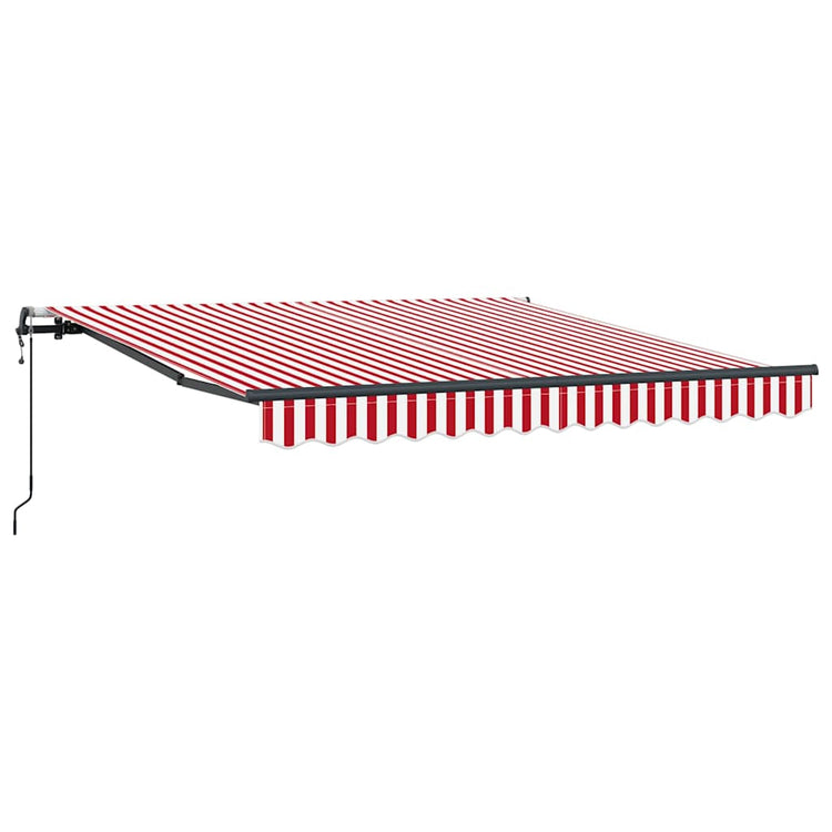 Vidaxl inklapbaar zonnescherm rood en wit 350 x 250 cm