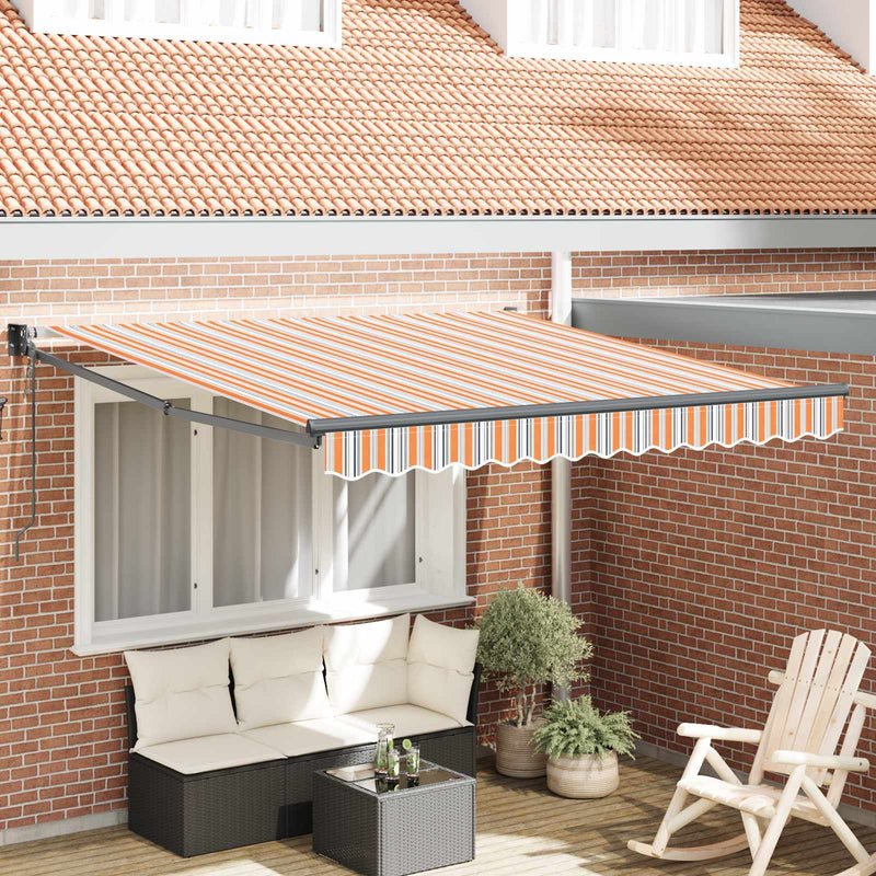Vidaxl uitschuifbare luifel meerkleurig 350 x 250 cm