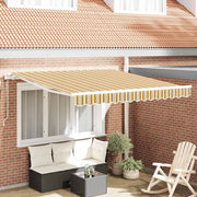 Vidaxl uitschuifbare luifel meerkleurig 350 x 250 cm stof en aluminium - afbeelding 1