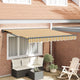 Vidaxl zijde frame geel en grijs 350 x 250 cm polyester met pu-coating