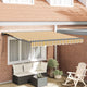 Vidaxl zijde frame geel en grijs 350 x 250 cm polyester met pu-coating