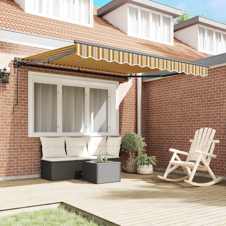 Vidaxl zijde frame geel en grijs 350 x 250 cm polyester met pu-coating