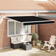 Vidaxl uitschuifbare luifel zwart 350 x 250 cm polyester