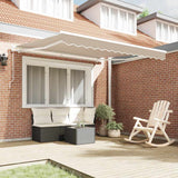 Vidaxl uitschuifbare luifel beige 350 x 250 cm polyester en aluminium - afbeelding 3