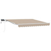 Vidaxl inklapbaar zonnescherm beige 350 x 250 cm stof en staal