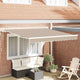 Vidaxl uitschuifbare luifel beige 350 x 250 cm stof en aluminium