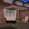 Vidaxl inklapbaar zonnescherm beige 350 x 250 cm polyester en metaal