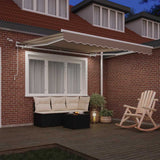 Vidaxl uitschuifbare luifel beige 350 x 250 cm polyester - afbeelding 3