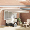 Vidaxl inklapbaar zonnescherm beige 350 x 250 cm polyester en metaal