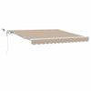 Vidaxl inklapbaar zonnescherm beige 350 x 250 cm polyester en metaal