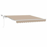Vidaxl uitschuifbare luifel beige 350 x 250 cm polyester - afbeelding 2