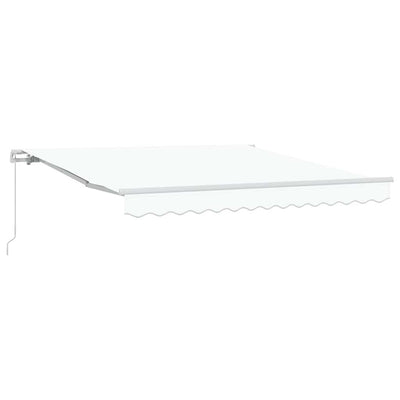 Vidaxl inklapbaar zonnescherm wit 350 x 250 cm polyester en aluminium