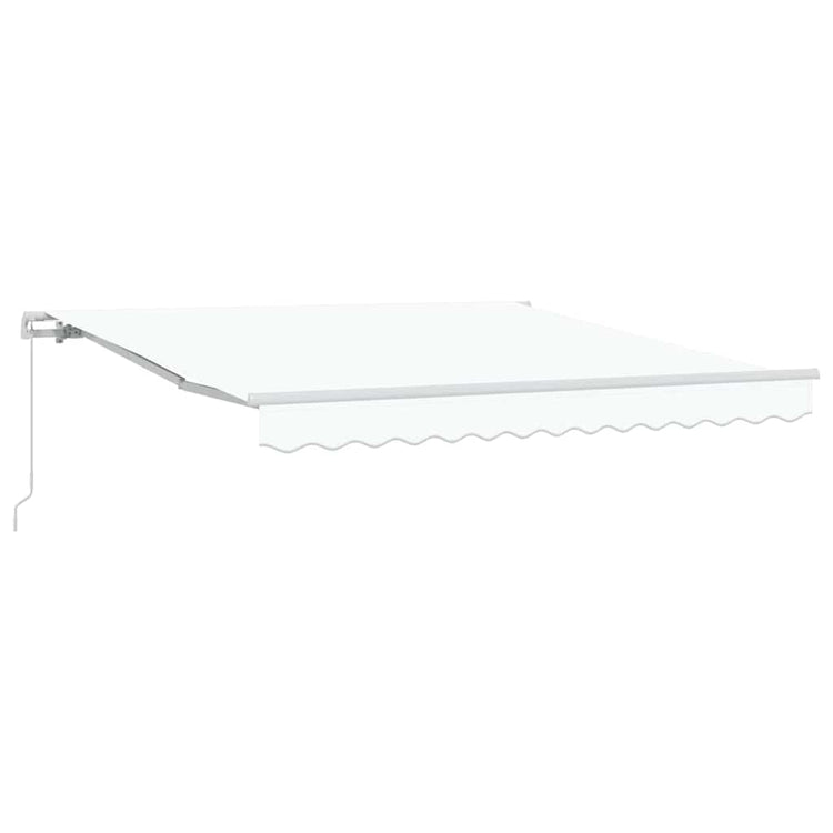 Vidaxl inklapbaar zonnescherm wit 350 x 250 cm polyester en aluminium