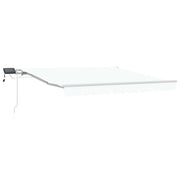 Vidaxl uitschuifbare luifel wit 350 x 250 cm stof en aluminium - afbeelding 2