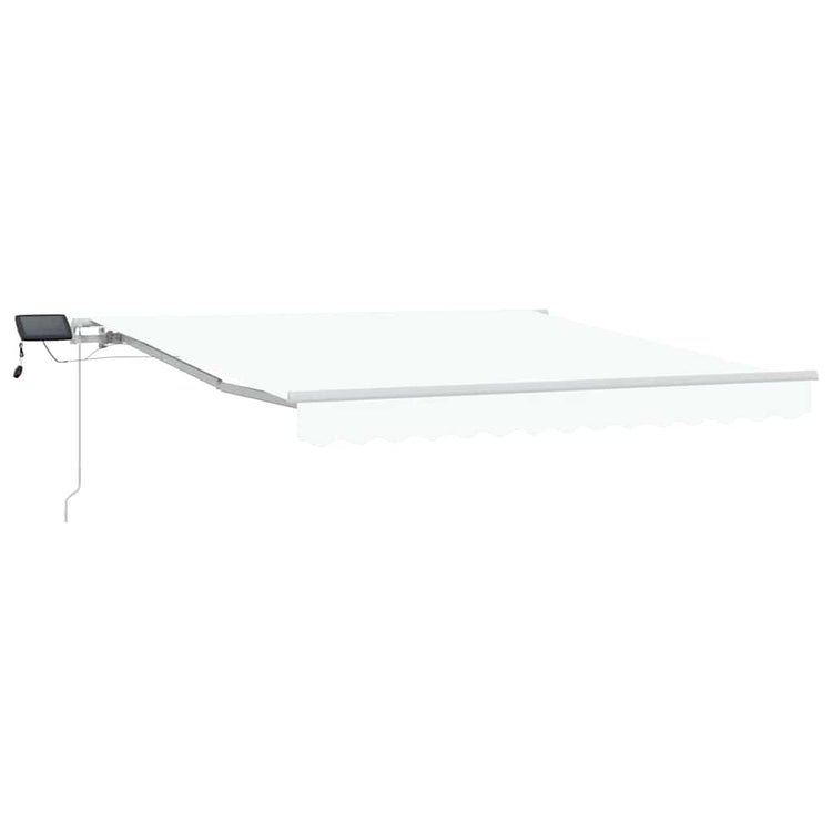 Vidaxl uitschuifbare luifel wit 350 x 250 cm stof en aluminium