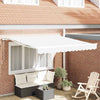 Vidaxl inklapbaar zonnescherm wit 350 x 250 cm stof