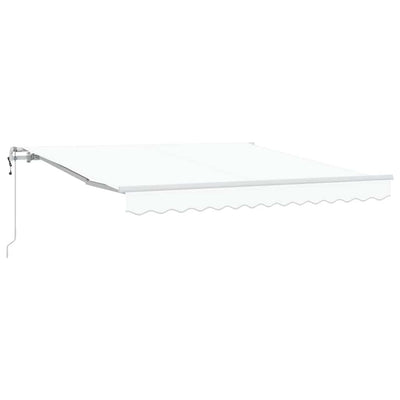 Vidaxl inklapbaar zonnescherm wit 350 x 250 cm stof