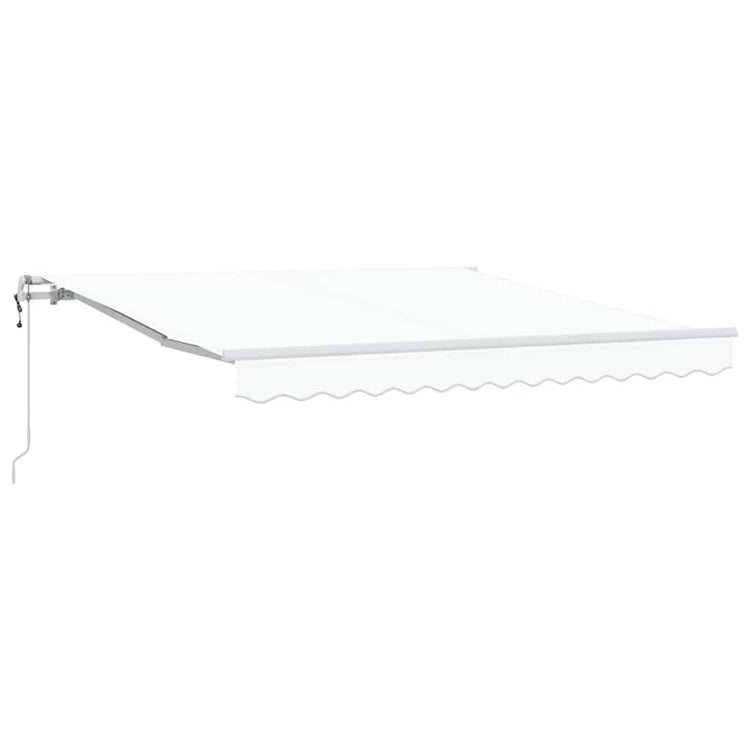 Vidaxl inklapbaar zonnescherm wit 350 x 250 cm stof