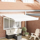 Vidaxl uitschuifbare luifel wit 350 x 250 cm polyester en metaal