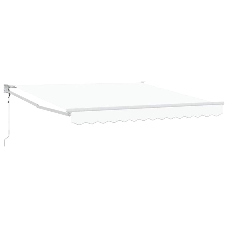 Vidaxl uitschuifbare luifel wit 350 x 250 cm polyester en metaal