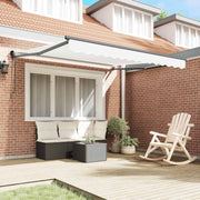 Vidaxl uitschuifbare luifel wit 350 x 250 cm polyester en metaal - afbeelding 3
