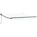 Vidaxl uitschuifbare luifel wit 350 x 250 cm polyester en metaal - afbeelding 2