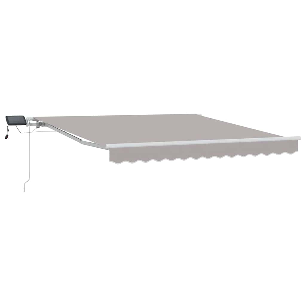 Vidaxl uitschuifbare luifel lichtgrijs 350 x 250 cm stof en aluminium