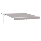 Vidaxl uitschuifbare luifel lichtgrijs 350 x 250 cm polyester - afbeelding 2