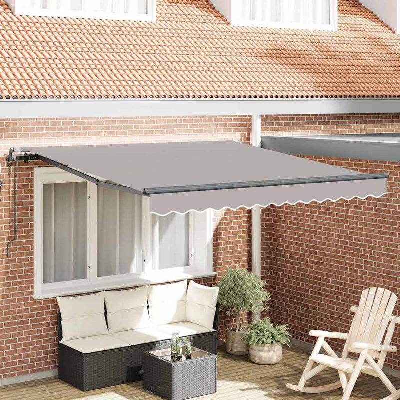 Vidaxl inklapbaar zonnescherm lichtgrijs 350 x 250 cm