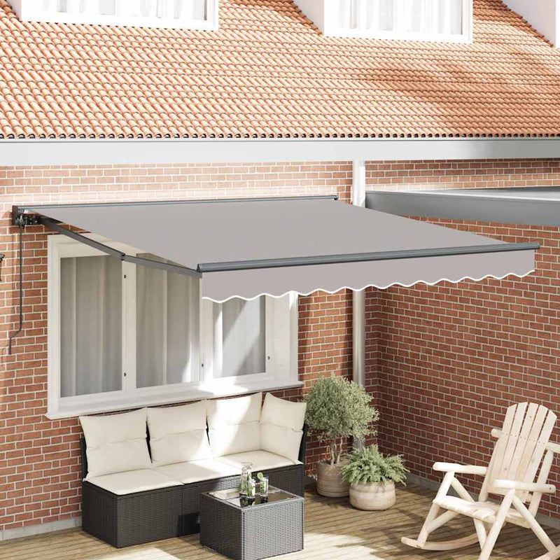 Vidaxl inklapbaar zonnescherm lichtgrijs 350 x 250 cm