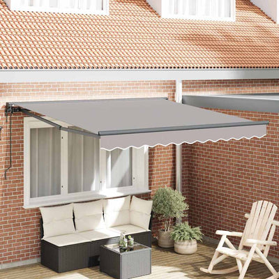 Vidaxl inklapbaar zonnescherm lichtgrijs 350 x 250 cm
