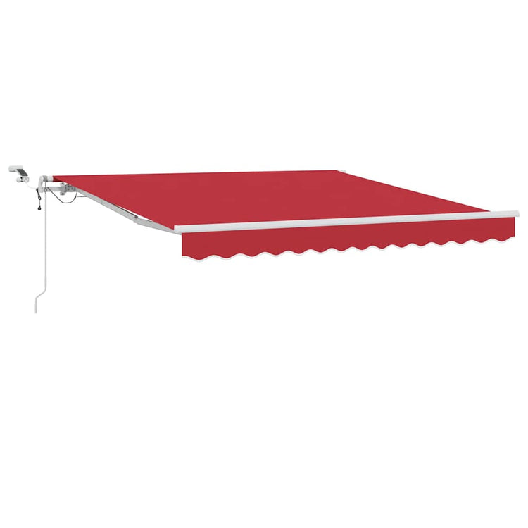 Vidaxl inklapbaar zonnescherm rood 350 x 250 cm polyester en metaal
