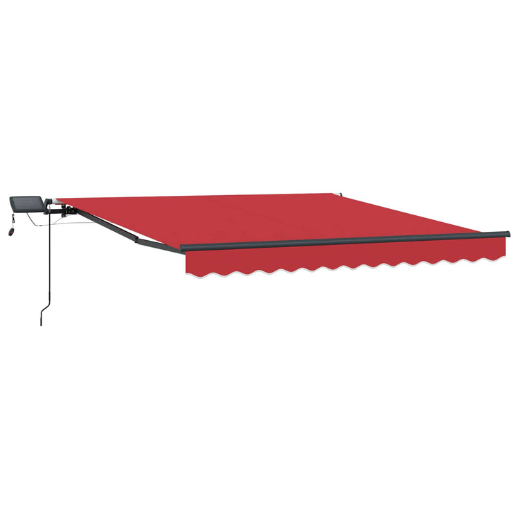 Vidaxl inklapbaar zonnescherm rood 350 x 250 cm stof