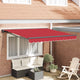 Vidaxl zijde frame rood 350 x 250 cm polyester met pu-coating