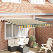 Vidaxl inklapbaar zonnescherm groen en geel 350 x 250 cm - afbeelding 1