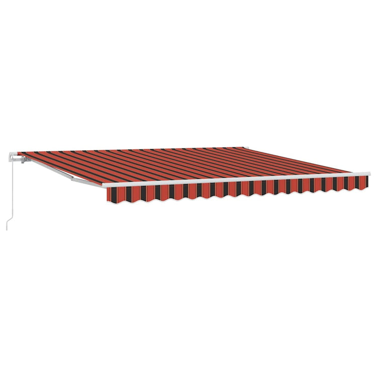 Vidaxl uitschuifbare luifel oranje en bruin 400 × 300 cm