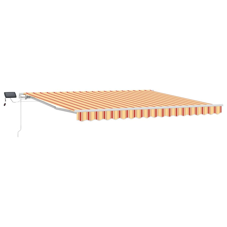 Vidaxl uitschuifbare luifel geel en oranje 400 × 300 cm