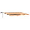 Vidaxl inklapbaar zonnescherm geel en oranje 400 ×300 cm stof