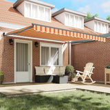 Vidaxl uitschuifbare luifel geel en oranje 400 × 300 cm - afbeelding 3