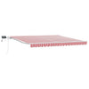 Vidaxl inklapbaar zonnescherm met rood en wit 400 ×300 cm stof