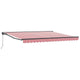 Vidaxl inklapbaar zonnescherm rood en wit 400 × 300 cm