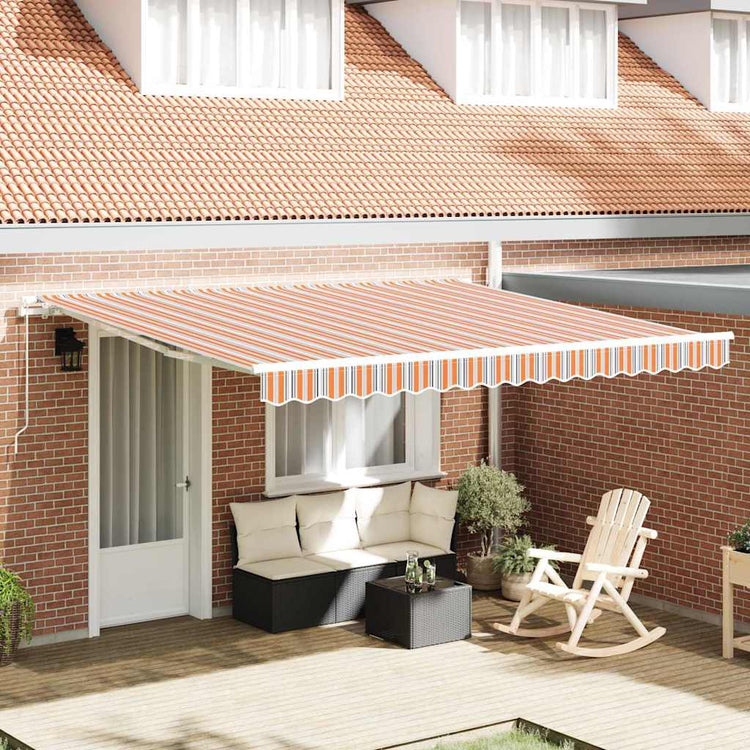 Vidaxl uitschuifbare luifel meerkleurig 400 × 300 cm