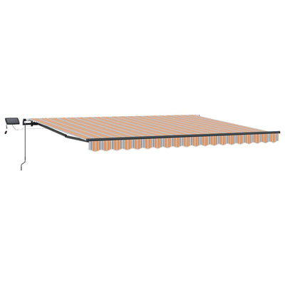 Vidaxl uitschuifbare luifel meerkleurig 400 × 300 cm stof en aluminium