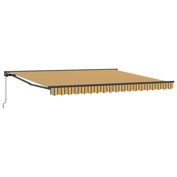 Vidaxl inklapbaar zonnescherm geel en grijs 400 × 300 cm