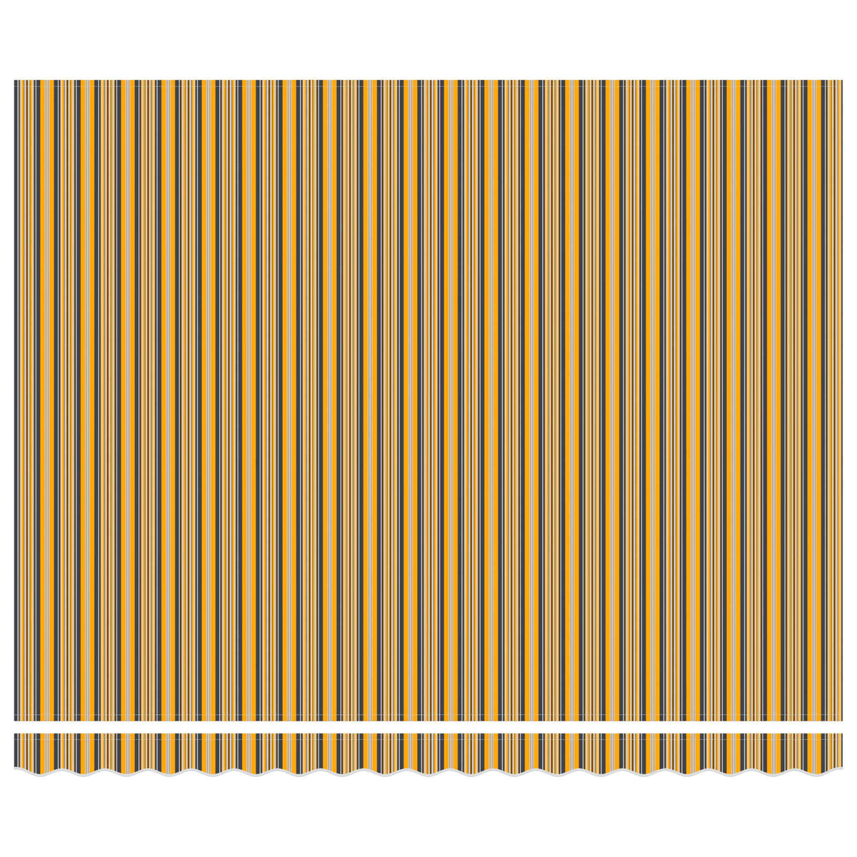 Vidaxl inklapbaar zonnescherm geel en grijs 400 × 300 cm